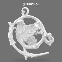 Polyurethane Decorative Leaf Motif Carved Ornament Model