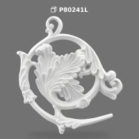 Poliüretan Ornate Wall Scroll Ornament with Acanthus Leaf Detail