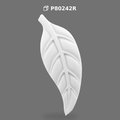 Poliüretan Leaf Pattern Decorative Relief Ornament