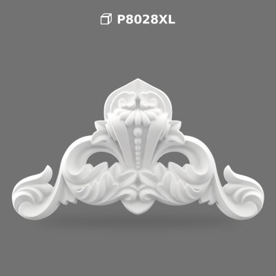 Polyurethane Carved Decorative Pediment Ornament