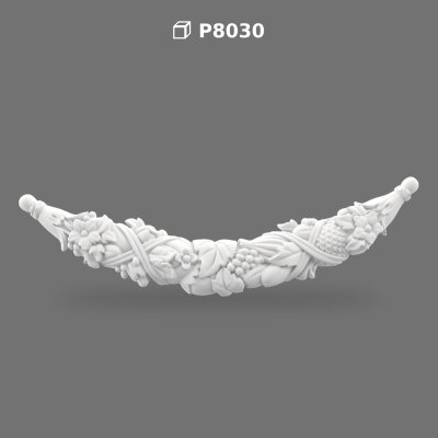 Poliüretan Decorative Floral Wall Swag Ornament Models