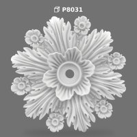 Poliüretan Carved Floral Medallion and Wall Ornament
