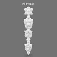 Poliüretan Classic Floral Carved Wall Ornament