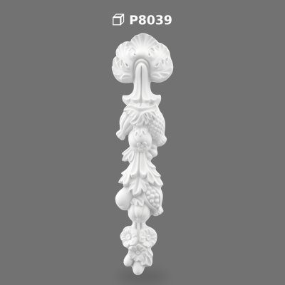 Decorative Polyurethane Vertical Festoon Ornament