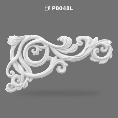Decorative Polyurethane Corner Ornament and Wall Relief Model