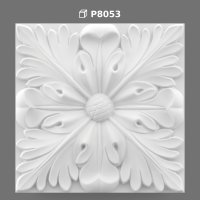 Polyurethane Decorative Square Relief Ornament Panel