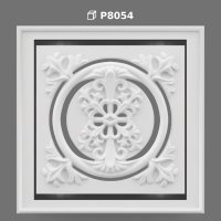Poliüretan Decorative Carved Square Medallion Panel