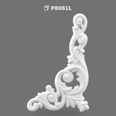 Polyurethane Classic Carved Corner Ornament Relief
