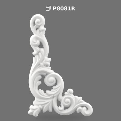 Classic Decorative Polyurethane Corner Ornament Model