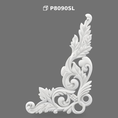 Decorative Polyurethane Corner Ornament Relief Model