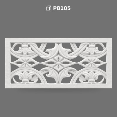 Poliüretan Decorative Carved Decoupe Wall Panel Model