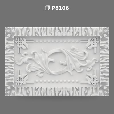 Polyurethane Ornate Relief Wall Panel and Furniture Applique