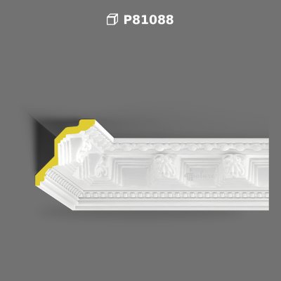 Embossed Polyurethane Cornice Molding for Ceiling and Wall