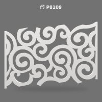 Poliüretan Carved Decoupe Wall Panel Decorative Grille