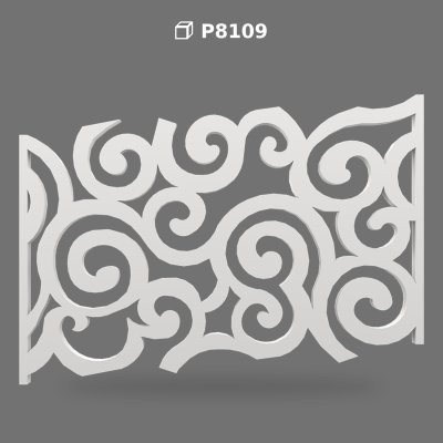 Poliüretan Carved Decoupe Wall Panel Decorative Grille