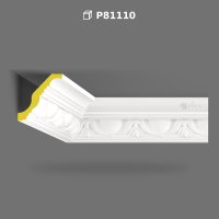 Decorative Patterned Polyurethane Cornice Moulding Model