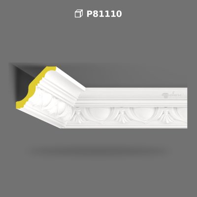 Decorative Patterned Polyurethane Cornice Moulding Model