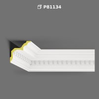 Dentil Patterned Poliüretan Coving Cornice Profile