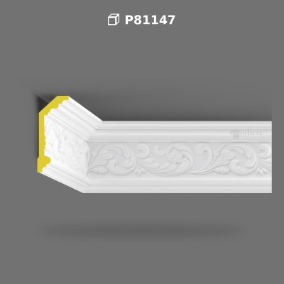 Poliüretan Patterned Ceiling Cornice Moulding