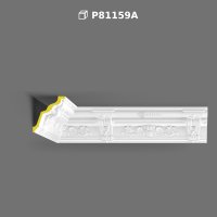 Polyurethane Patterned Crown Molding Cornice Profile