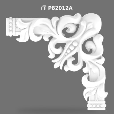 Polyurethane Classical Corner Panel Moulding Decor