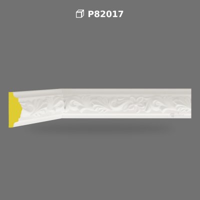 Polyurethane Embossed Floral Wall Moulding Panel Trim
