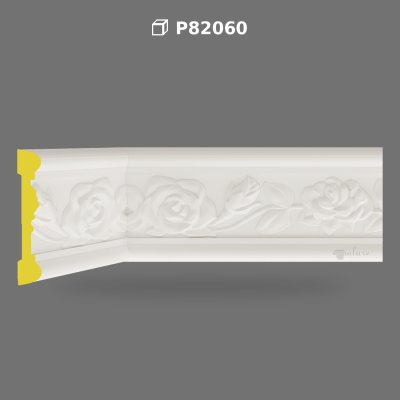 Embossed Rose Pattern Polyurethane Border Profile