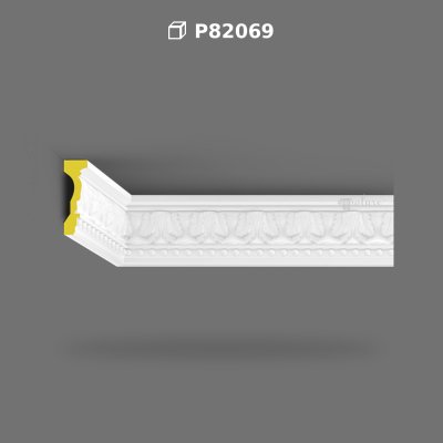 Polyurethane Patterned Crown Molding Profile