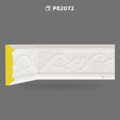 Polyurethane Patterned Border Moulding with Floral Motif