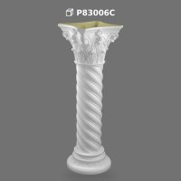 Polyurethane Spiral Fluted Roman Column Pedestal