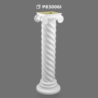 Poliüretan Short Spiral Fluted Roman Column Pedestal