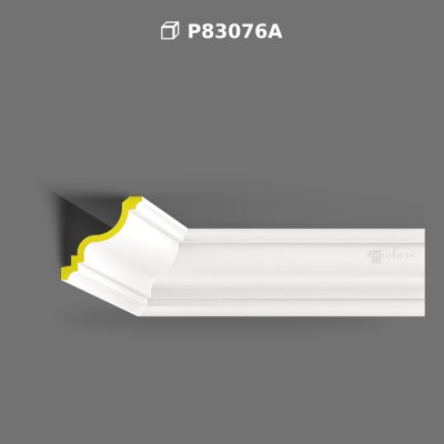 Poliüretan Smooth Ceiling Cornice Molding Profile