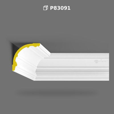 Polyurethane Plain Crown Moulding for High Ceilings