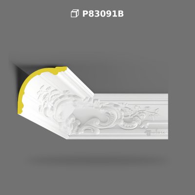 Polyurethane Patterned Cornice Crown Molding Model