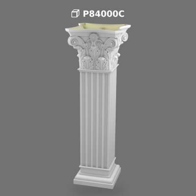 Classic Carved Polyurethane Pedestal and Short Column
