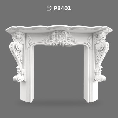 Poliüretan Decorative Fireplace Mantel Model P8401