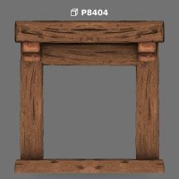 Poliüretan Wood Texture Fireplace Surround Model