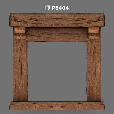 Poliüretan Wood Texture Fireplace Surround Model