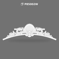 Poliüretan Ornate Arch Pediment with Floral and Shell Motif