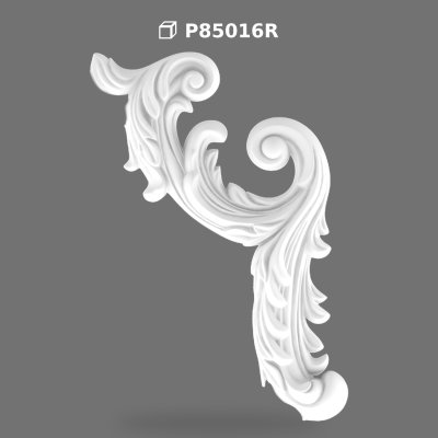 Polyurethane Patterned Corner Moulding Frame Decor Model