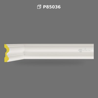 Polyurethane Flat Wall Moulding and Decorative Chair Rail 82mm