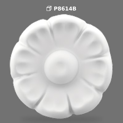 Polyurethane Decorative Flower Motif Wall and Furniture Ornament