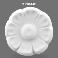 Polyurethane Decorative Flower Rosette Ornament