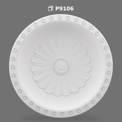 Polyurethane Decorative Ceiling Dome and Rose Model
