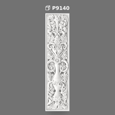 Ornate Polyurethane Carved Wall Panel Decorative Relief