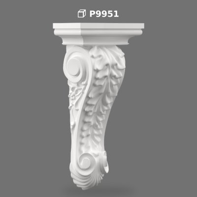 Poliüretan Decorative Corbel Bracket P9951