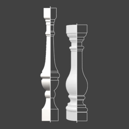 Balustrade Polyurethane Balustrade Models manufacturer. We produce Polyurethane Balustrade features, Polyurethane Balustrade manufacturing and usage areas, Decorative Balustrade manufacturing and present it to you with the most affordable prices.