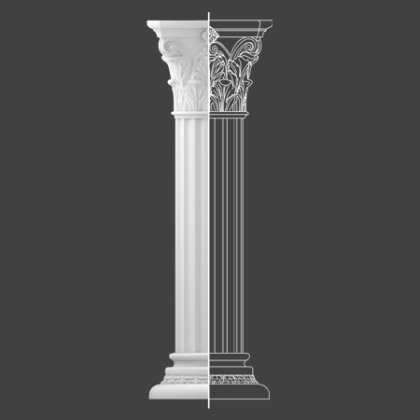 circular short roman column