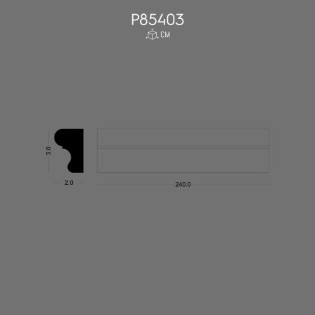 P85403 Polyurethane Flat Moulding - Minimal Wall Trim Design