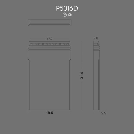 P5016D Pilaster Column Base Decorative Model